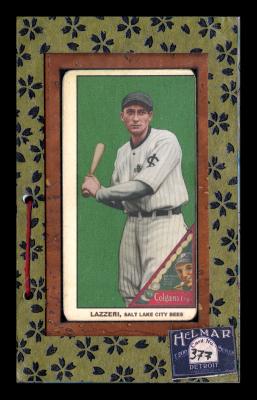 Picture, Helmar Brewing, T206-Helmar Card # 377, Tony LAZZERI (HOF), Stepping forward in bat stance, Salt Lake City Bees